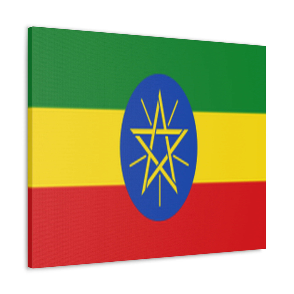 Ethiopia Country Flag Canvas Vibrant Wall Art Unframed Home Decor